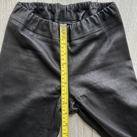 The Row 100% Real Lamb Black Leather Skinny Pants Pristine Shape - Picture 3 of 8